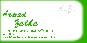 arpad zalka business card